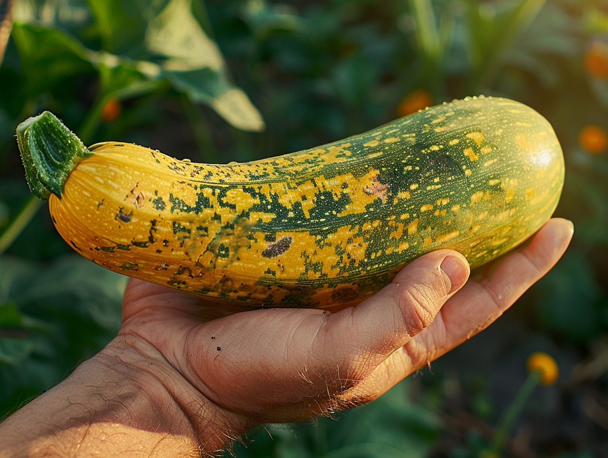 courgettes jaunissantes