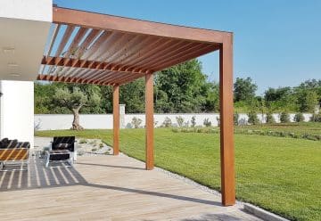 pergola en bois rustique