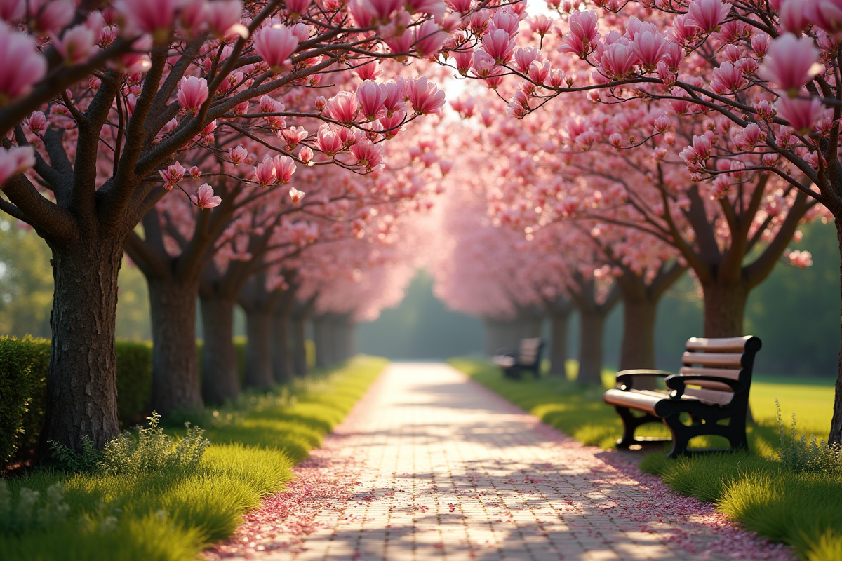 arbres roses