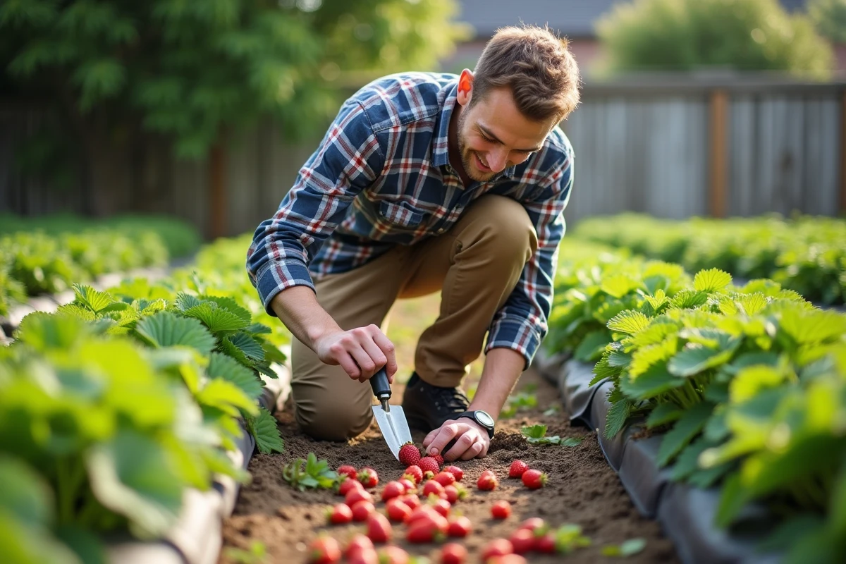 Jeune homme en train d